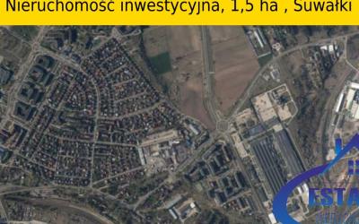 Nieruchomość inwestycyjna 1,5 ha, Suwałki