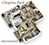 Nowy Apartament Chopina Park 82 m2, 3 pok., salon z aneksem, 2 tarasy, garaż