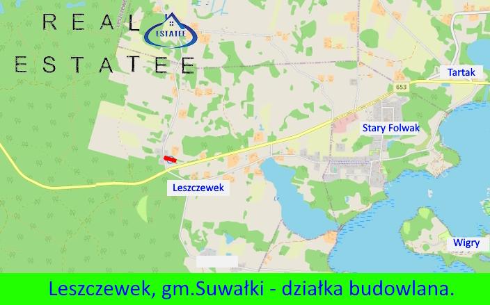 Leszczewek, gmina Suwałki - działka budowlana.