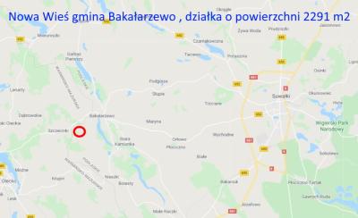 Nowa Wieś gmina Bakałarzewo, działka na sprzedaż,2291 m2.