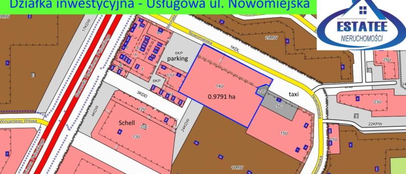 Suwałki ul. Nowomiejska- działka usługowa inwestycyjna